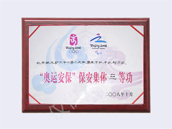 2008奧運安保集體三等功