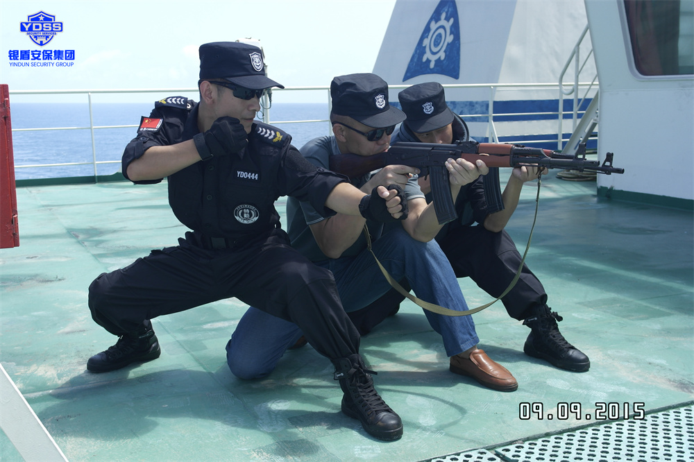 銀盾安保集團(tuán)海外安保海保隊(duì)員船舶護(hù)航任務(wù)日常訓(xùn)練